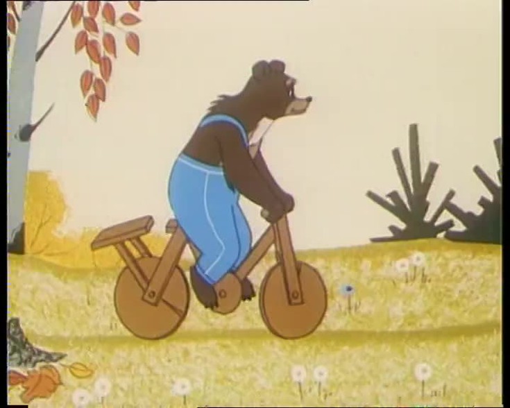 Лиса, медведь и мотоцикл с коляс…