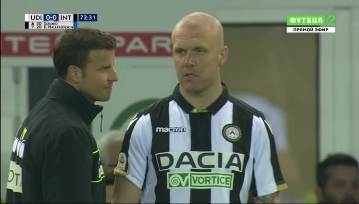 Смотреть "Футбол. Чемпионат Италии 2018/2019. Удинезе - Интер. 2 тайм ...