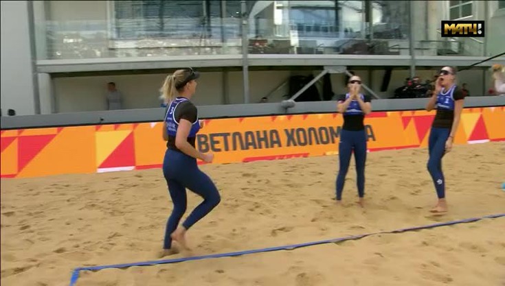 Смотреть "Пляжный волейбол 4х4. Выставочный матч 2022. Женщины ...