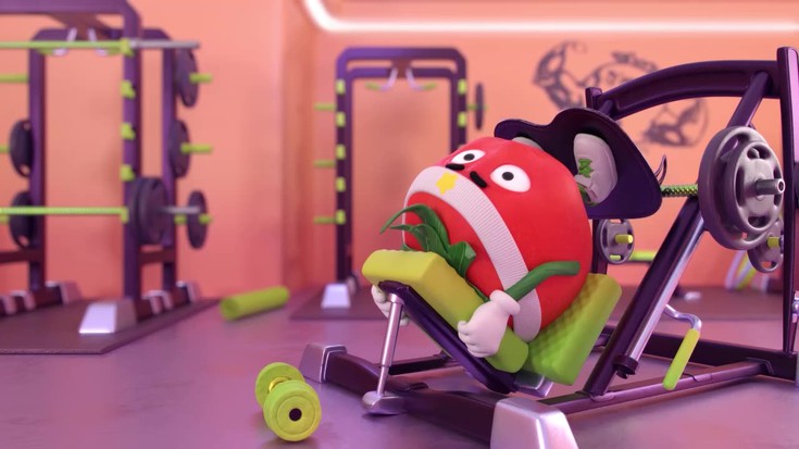 Смотреть \"Помидор Доппи. 17 серия. Спортзал\" онлайн. Мультфильм - eTVnet