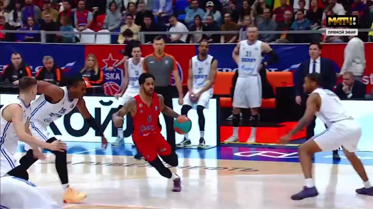 Смотреть "Баскетбол. Единая лига ВТБ 2023/2024. 1/2 финала. ЦСКА ...